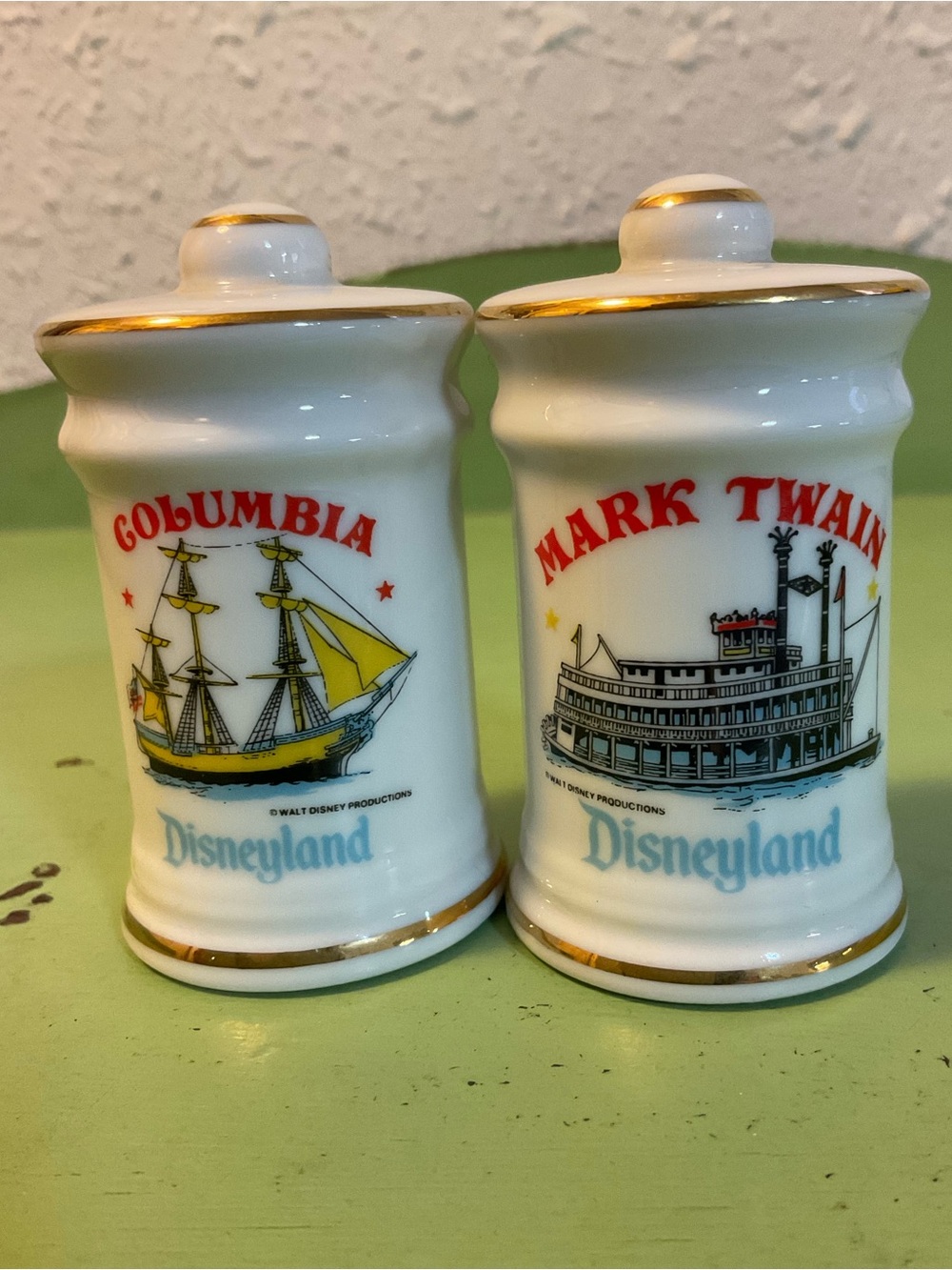 Vintage salt and pepper shakers Walt Disney for Disneyland.